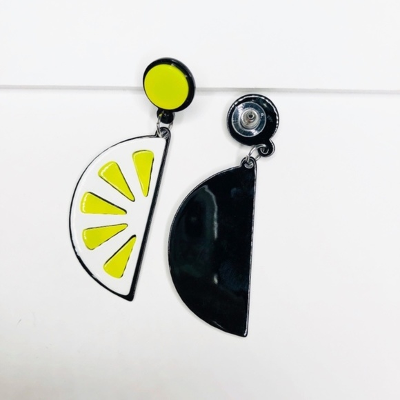 Jenny Lemon Lime Slice Acrylic Retro Earrings - Picture 4 of 4
